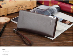 Long Business Men's Leather Wallet Purse For Male Causal Large Capacity