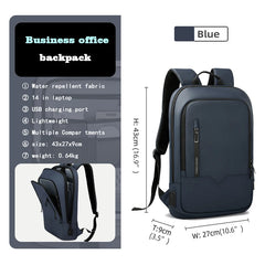 Heroic Knight Men Business Backpack Multifunction Slim Laptop Bag