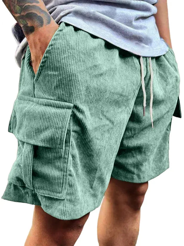 Men's Corduroy Shorts 2026 Summer New American Retro Casual Shorts