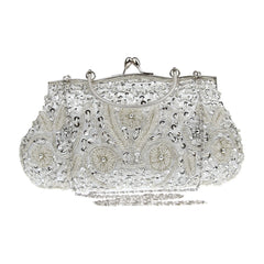 Women's Retro Small Totes Evening Bags Beaded Embroidered Ladies Handbags