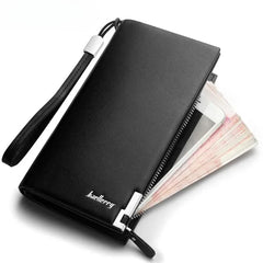 Long Business Men's Leather Wallet Purse For Male Causal Large Capacity
