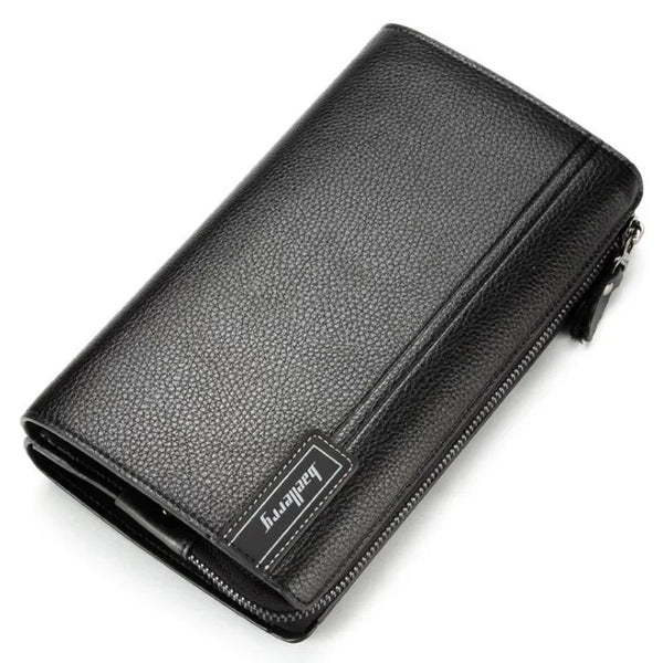 Business Men's leather wallet with coin pocket man purse phone clutch bag