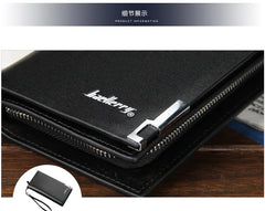 Long Business Men's Leather Wallet Purse For Male Causal Large Capacity