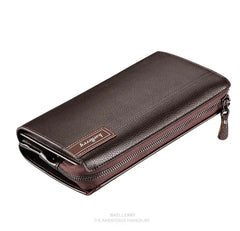 Business Men's leather wallet with coin pocket man purse phone clutch bag