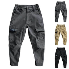 Mens Fashion Casual Loose Hip Hop Nine Point Casual Pants Tie Foot Pants