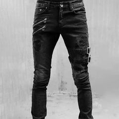2026 New Jeans Men Fashion Hole Streetwear Jeans Denim Pants For Men