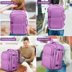 Travel Backpack for Women Expanable Carry on Backpack Waterproof Business