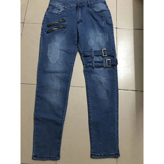 2026 New Jeans Men Fashion Hole Streetwear Jeans Denim Pants For Men