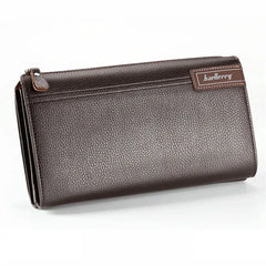 Business Men's leather wallet with coin pocket man purse phone clutch bag