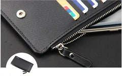 Brand Long Credit Card Holder Men's Leather Wallet With Coin Pocket