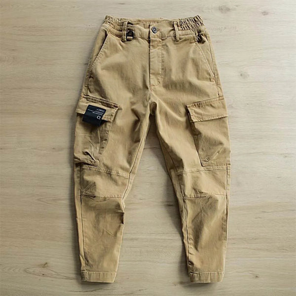 Mens Fashion Casual Loose Hip Hop Nine Point Casual Pants Tie Foot Pants