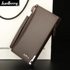 Long Business Men's Leather Wallet Purse For Male Causal Large Capacity