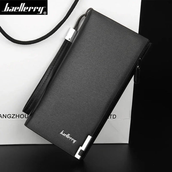 Long Business Men's Leather Wallet Purse For Male Causal Large Capacity