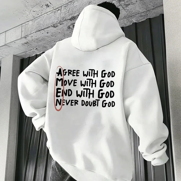 Hot Sale Christian God Printed Hoodie for Men High Quality Hooded Long Top