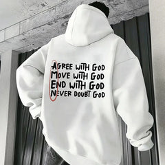 Hot Sale Christian God Printed Hoodie for Men High Quality Hooded Long Top