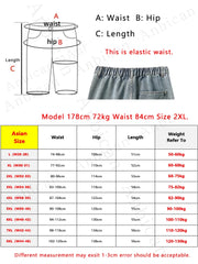 Men's Summer Denim Cargo Shorts Big Size Straight Baggy Jeans Shorts