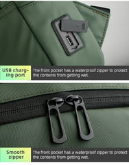 Heroic Knight Men Business Backpack Multifunction Slim Laptop Bag