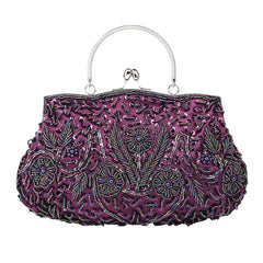 Women's Retro Small Totes Evening Bags Beaded Embroidered Ladies Handbags