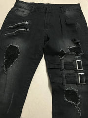 2026 New Jeans Men Fashion Hole Streetwear Jeans Denim Pants For Men
