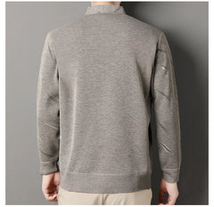 Men's Fleece Lining Sweater Autumn Winter Pullover Polo Shirt Top Clothes