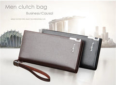 Long Business Men's Leather Wallet Purse For Male Causal Large Capacity