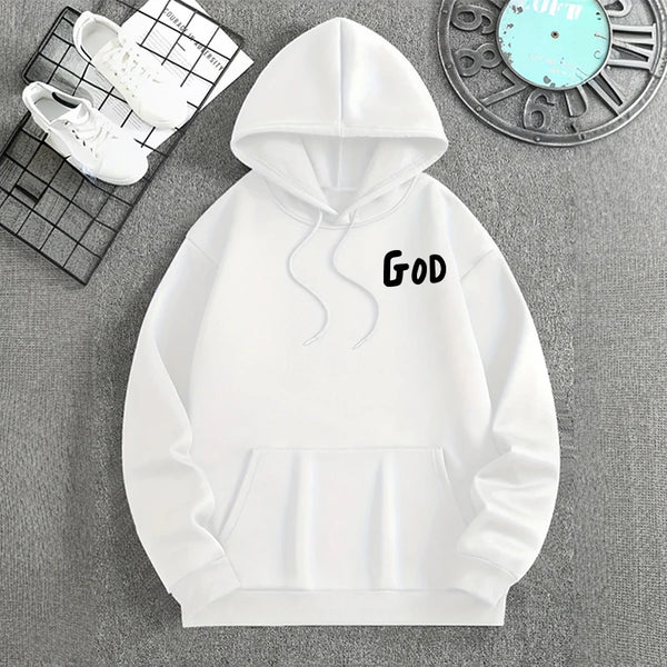 Hot Sale Christian God Printed Hoodie for Men High Quality Hooded Long Top