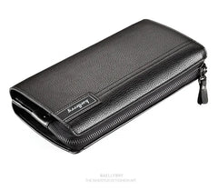 Business Men's leather wallet with coin pocket man purse phone clutch bag