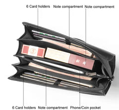 Business Men's leather wallet with coin pocket man purse phone clutch bag