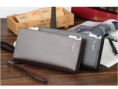 Long Business Men's Leather Wallet Purse For Male Causal Large Capacity