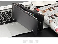 Brand Long Credit Card Holder Men's Leather Wallet With Coin Pocket