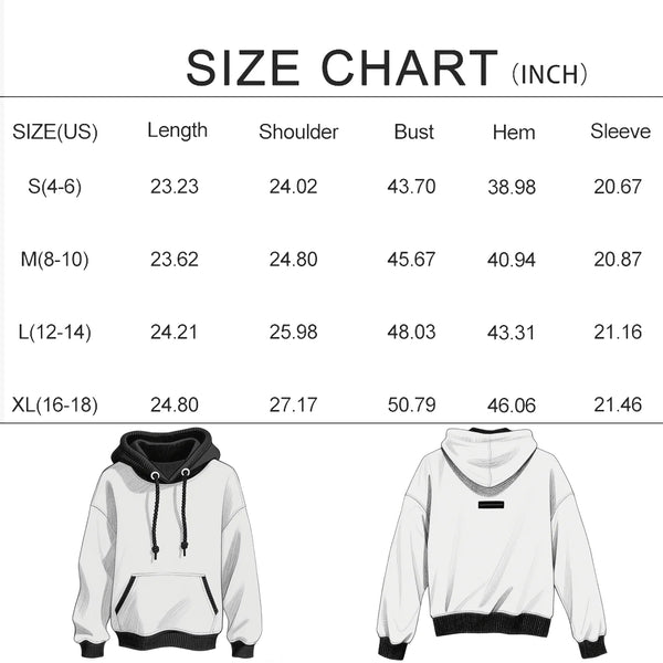 Men's Y2k Letter Graphic Long Sleeve Hoodie Vintage Loose Fit Hooded