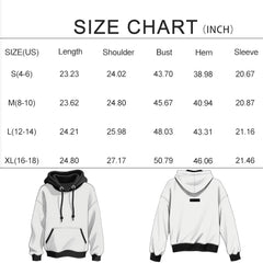 Men's Y2k Letter Graphic Long Sleeve Hoodie Vintage Loose Fit Hooded