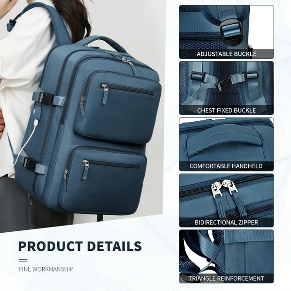 Large Travel Backpack for Women Men Cabin Bag Multifunctional Backpack