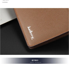 Brand Long Credit Card Holder Men's Leather Wallet With Coin Pocket