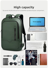 Heroic Knight Men Business Backpack Multifunction Slim Laptop Bag