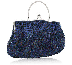 Women's Retro Small Totes Evening Bags Beaded Embroidered Ladies Handbags