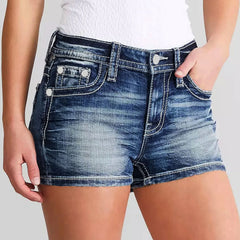 High Waist Denim Shorts Slim Fit Wrap Hip Women Jeans Pants