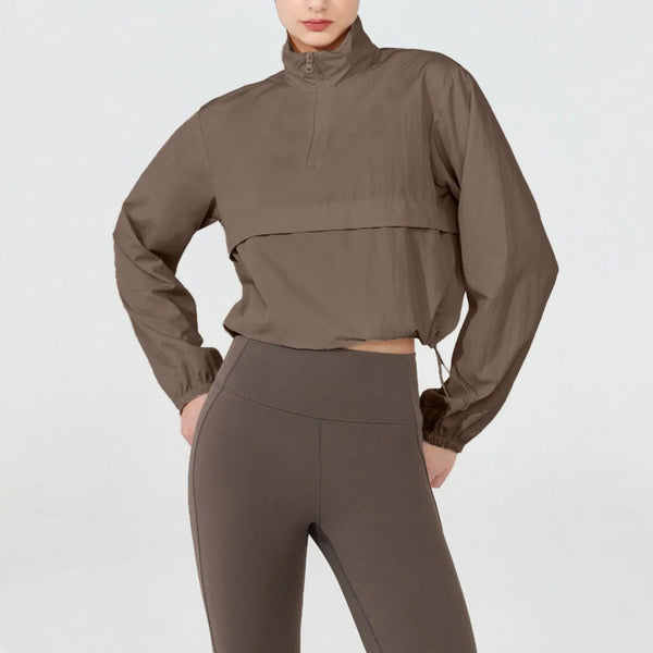Women Autumn Windproof Waterproof Jacket Uv Resistant Fitness Tops