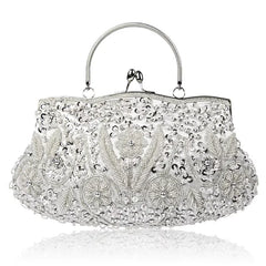 Women's Retro Small Totes Evening Bags Beaded Embroidered Ladies Handbags