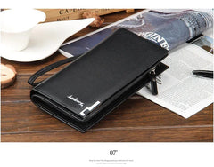 Long Business Men's Leather Wallet Purse For Male Causal Large Capacity