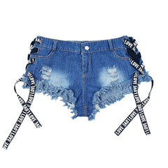 Fashion Womens Jeans Mini Pants High Waist Denim Shorts Denim Hole Beach