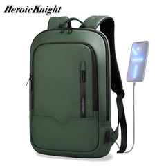 Heroic Knight Men Business Backpack Multifunction Slim Laptop Bag