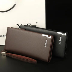 Long Business Men's Leather Wallet Purse For Male Causal Large Capacity