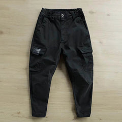 Mens Fashion Casual Loose Hip Hop Nine Point Casual Pants Tie Foot Pants