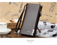 Long Business Men's Leather Wallet Purse For Male Causal Large Capacity