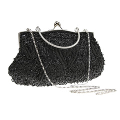Women's Retro Small Totes Evening Bags Beaded Embroidered Ladies Handbags