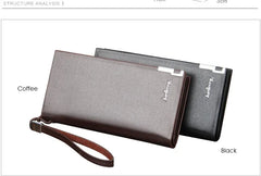 Long Business Men's Leather Wallet Purse For Male Causal Large Capacity
