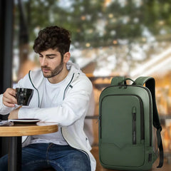 Heroic Knight Men Business Backpack Multifunction Slim Laptop Bag