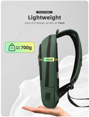 Heroic Knight Men Business Backpack Multifunction Slim Laptop Bag