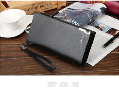 Long Business Men's Leather Wallet Purse For Male Causal Large Capacity